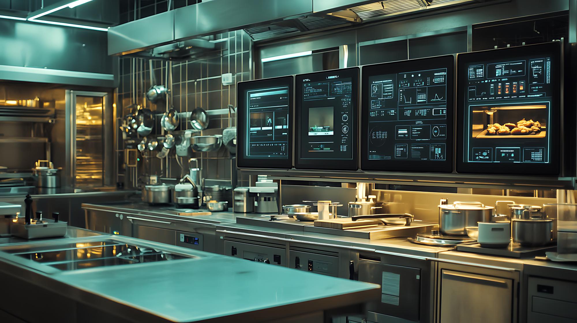 Modern training kitchen with equipment